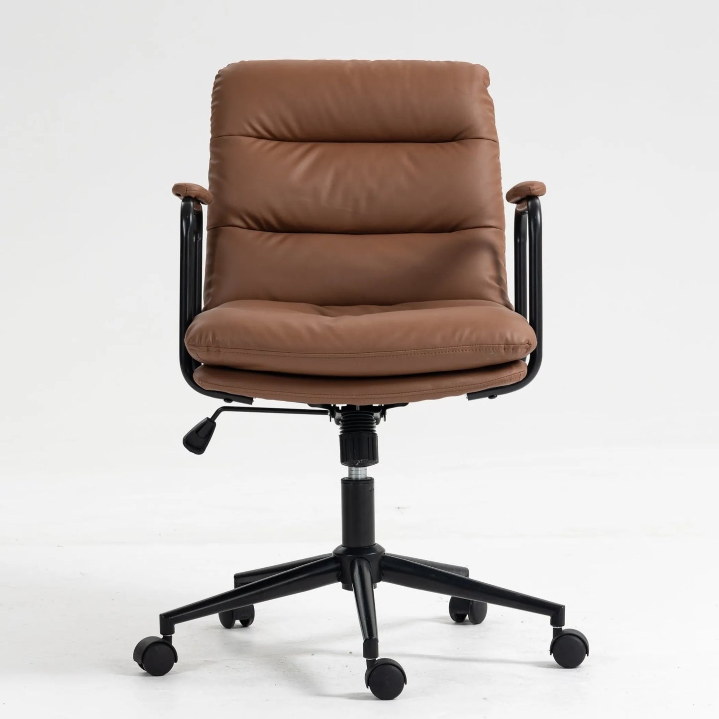 PU Leather Home Office Chair - Mid Back