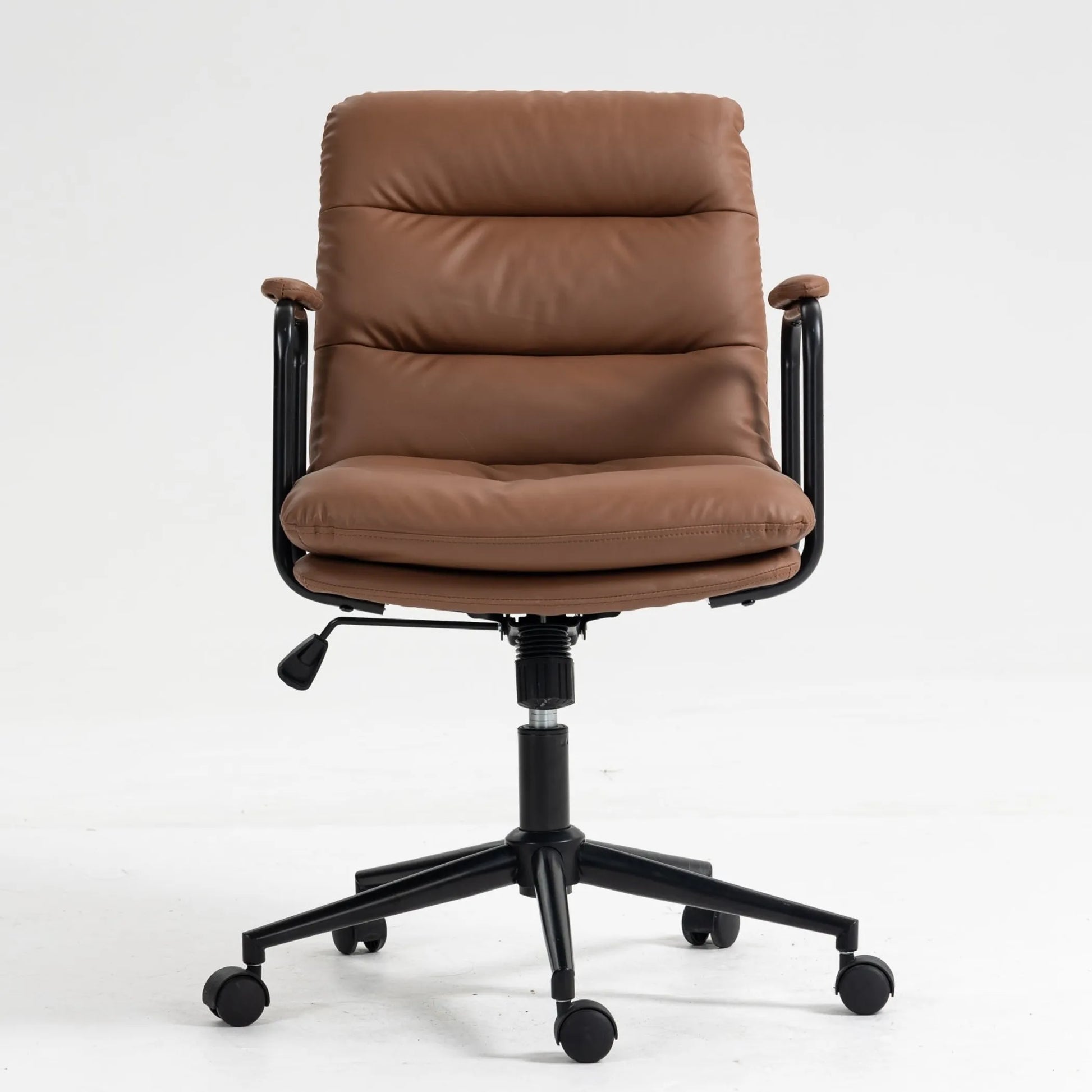 PU Leather Home Office Chair - Mid Back