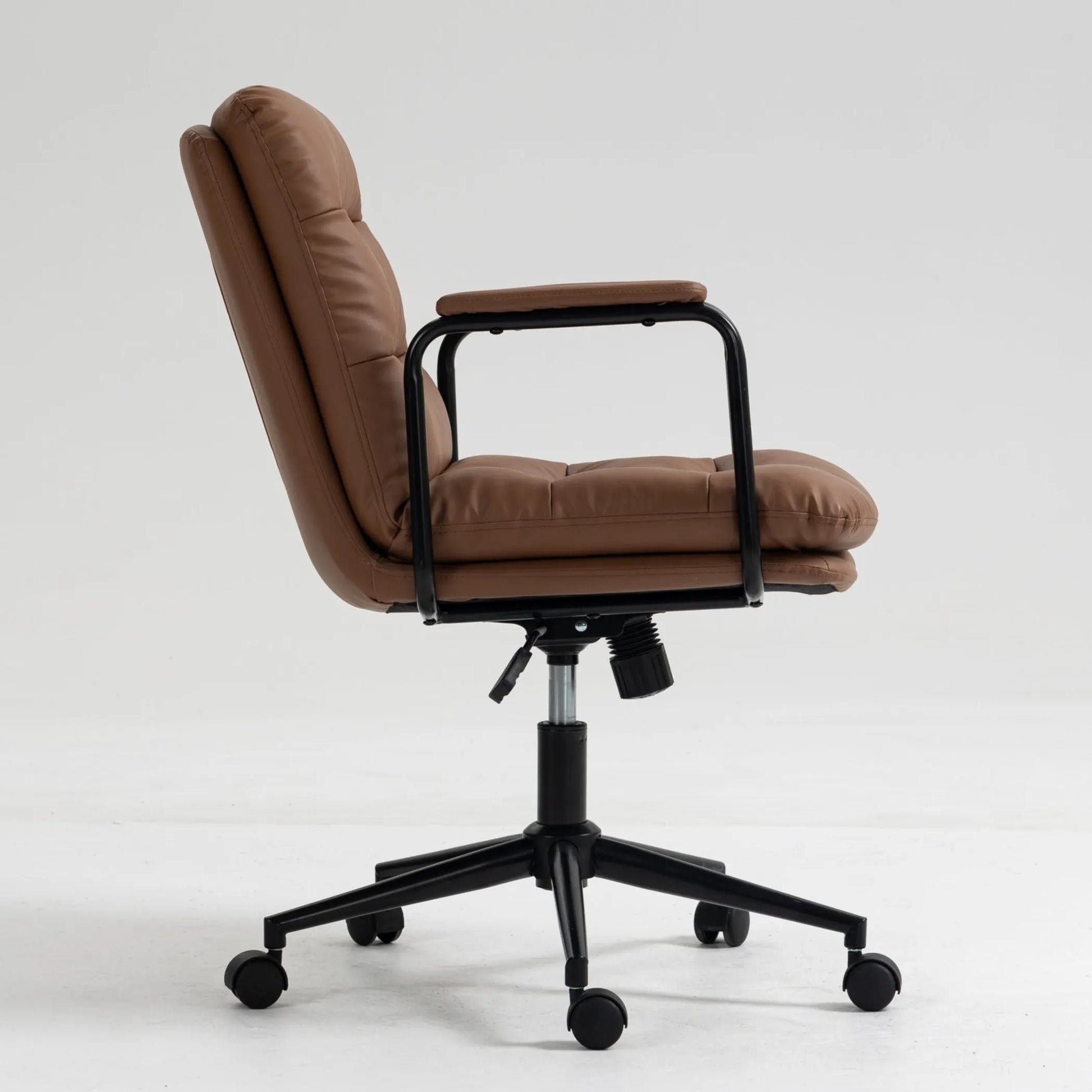 PU Leather Home Office Chair - Mid Back
