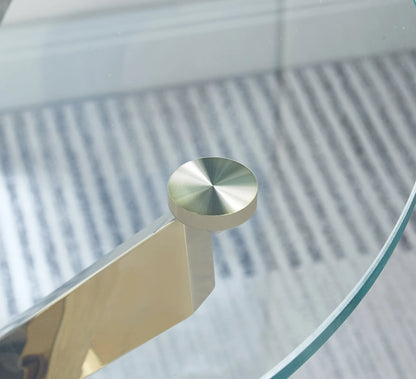 Modern Round Tempered Glass Coffee Table
