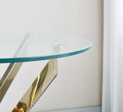 Modern Round Tempered Glass Coffee Table
