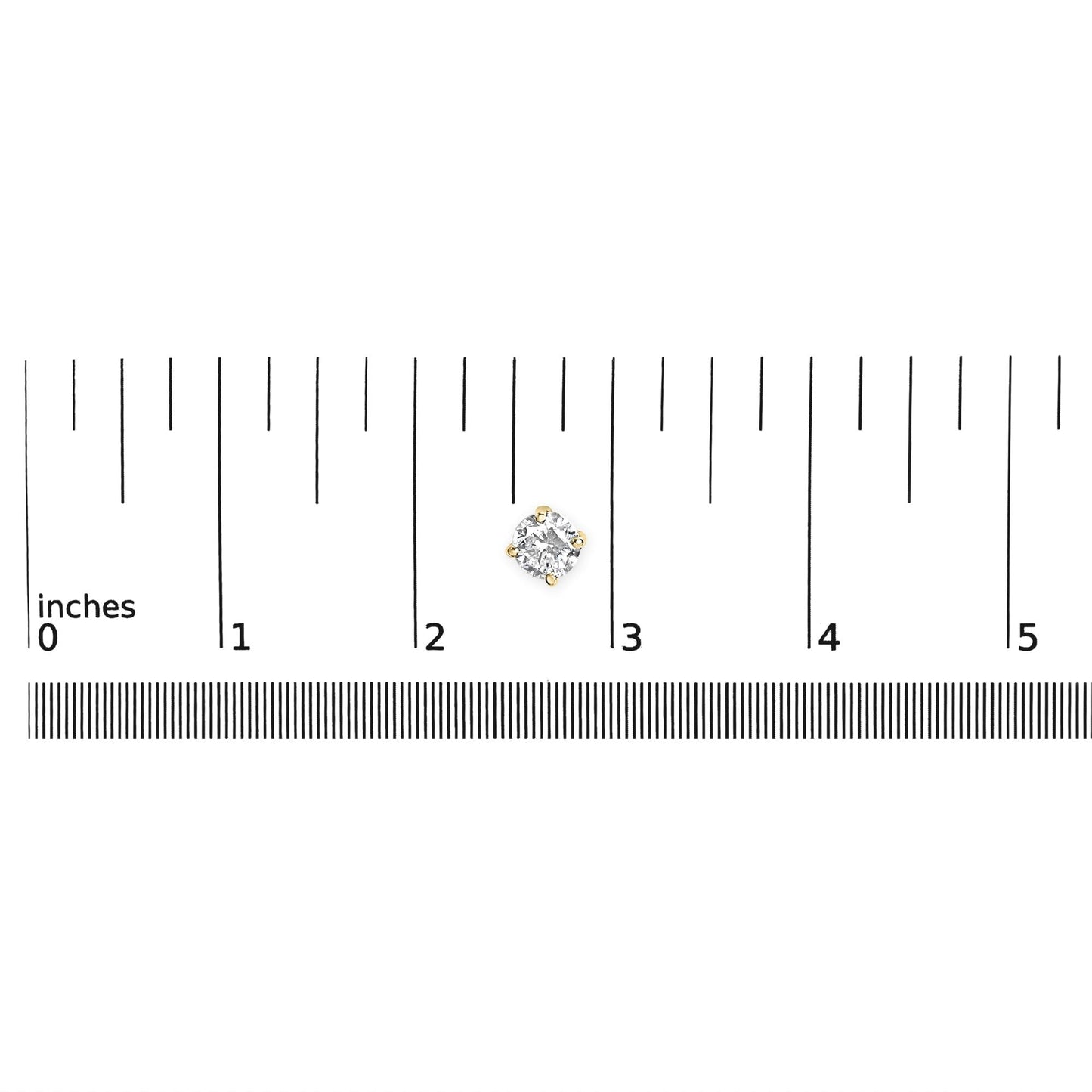 14K Gold 1/2 Cttw Lab Grown Diamond Solitaire Stud Earrings - Nobiliving