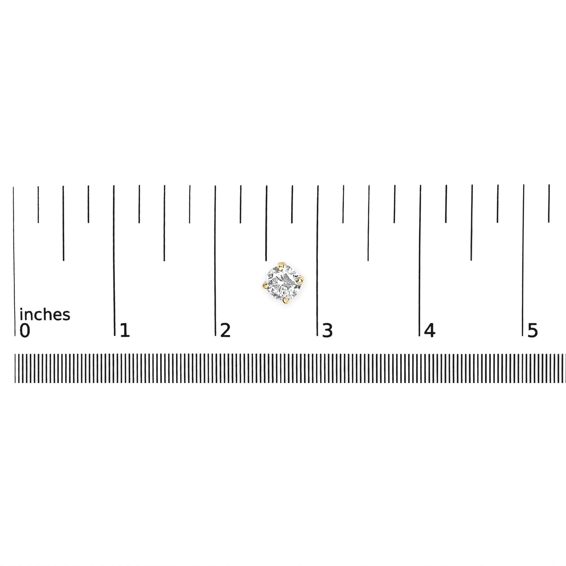 14K Gold 1/2 Cttw Lab Grown Diamond Solitaire Stud Earrings - Nobiliving