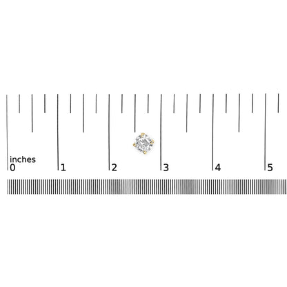 14K Gold 1/2 Cttw Lab Grown Diamond Solitaire Stud Earrings - Nobiliving