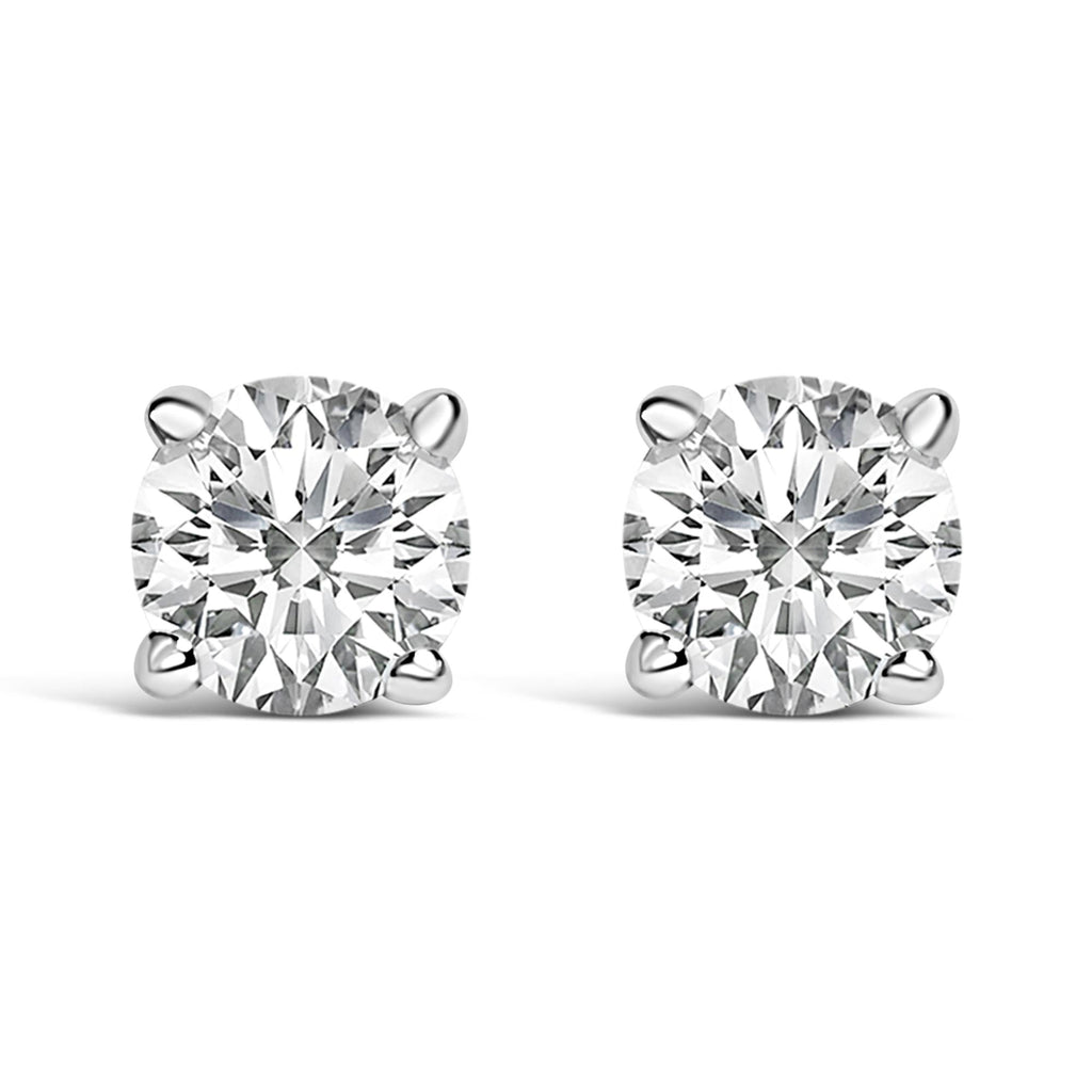14K Gold 1/2 Cttw Lab Grown Diamond Solitaire Stud Earrings - Nobiliving