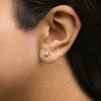 14K Gold 1/2 Cttw Lab Grown Diamond Solitaire Stud Earrings - Nobiliving