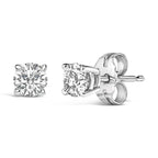 14K Gold 1/2 Cttw Lab Grown Diamond Solitaire Stud Earrings - Nobiliving