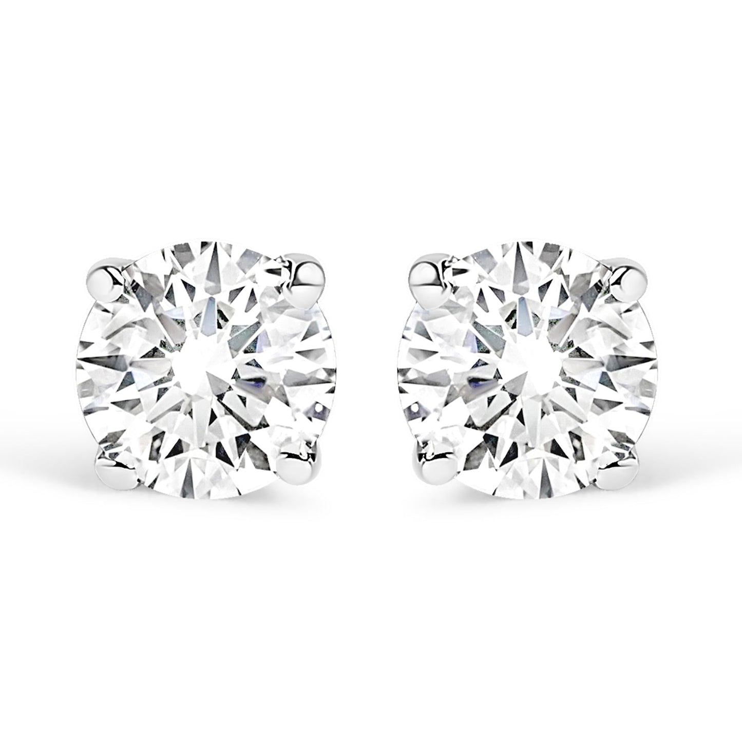 14K Gold 1/2 Cttw Lab Grown Diamond Solitaire Stud Earrings - Nobiliving