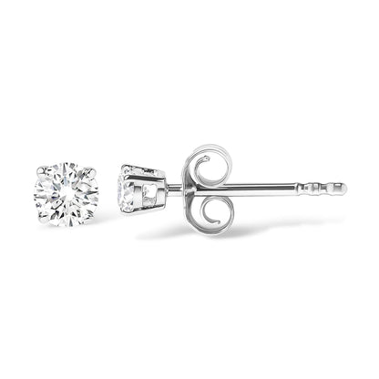 14K Gold 1/2 Cttw Lab Grown Diamond Solitaire Stud Earrings - Nobiliving