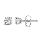 14K Gold 1/2 Cttw Lab Grown Diamond Solitaire Stud Earrings - Nobiliving