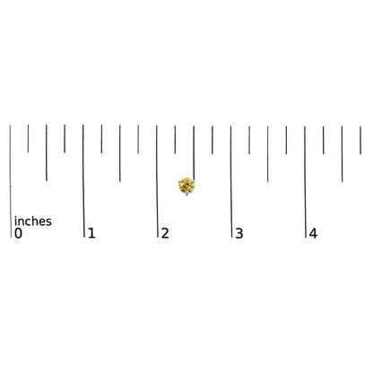 14K Gold 3 - Prong Martini Set Yellow Lab Grown Diamond Solitaire Stud Earrings - Nobiliving