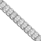 14K Gold 3.0 Cttw Princess Cut Quad Invisible Set Tennis Bracelet (H - I Color, SI1 - SI2 Clarity) - 7” - Nobiliving