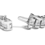 14K Gold 3.0 Cttw Princess Cut Quad Invisible Set Tennis Bracelet (H - I Color, SI1 - SI2 Clarity) - 7” - Nobiliving