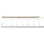 14K Gold 3.0 Cttw Princess Cut Quad Invisible Set Tennis Bracelet (H - I Color, SI1 - SI2 Clarity) - 7” - Nobiliving