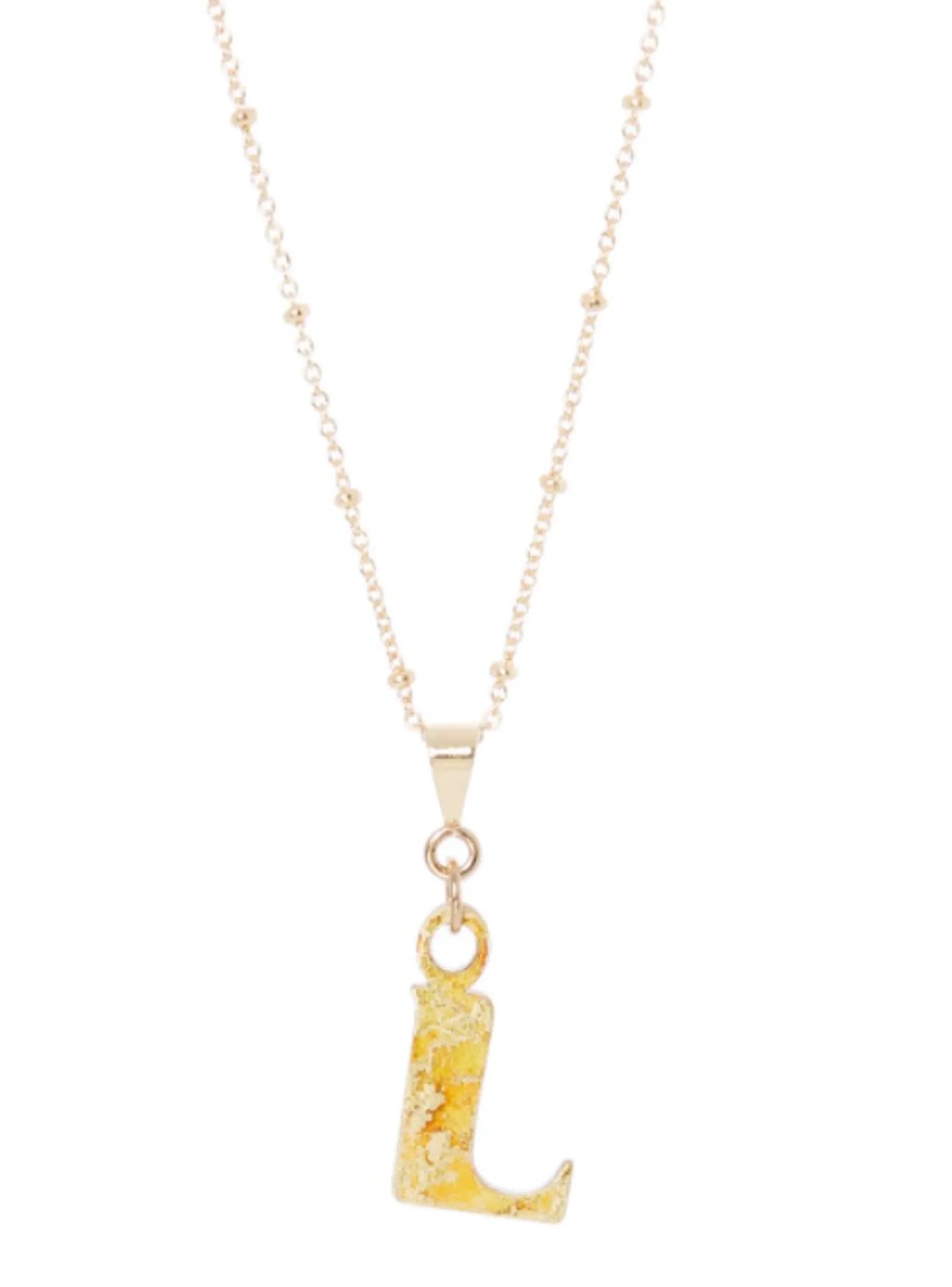 14K Gold Plated Letter Charm Necklace
