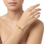 14k Gold Plated Silver Diamond Classic Link Tennis Bracelet