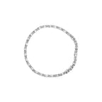 14K White Gold 2 Carat Diamond Halo Link Tennis Bracelet