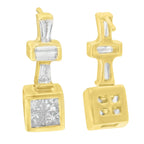 14K Yellow Gold 1/13 cttw Diamond Hoop Earrings (G - H, VS1 - VS2) - Nobiliving