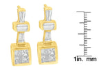 14K Yellow Gold 1/13 cttw Diamond Hoop Earrings (G - H, VS1 - VS2) - Nobiliving