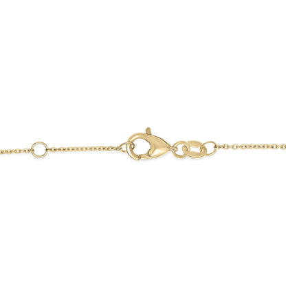 14K Yellow Gold Alternating Green Emerald and Diamond Bezel Station Chain Bracelet - Nobiliving