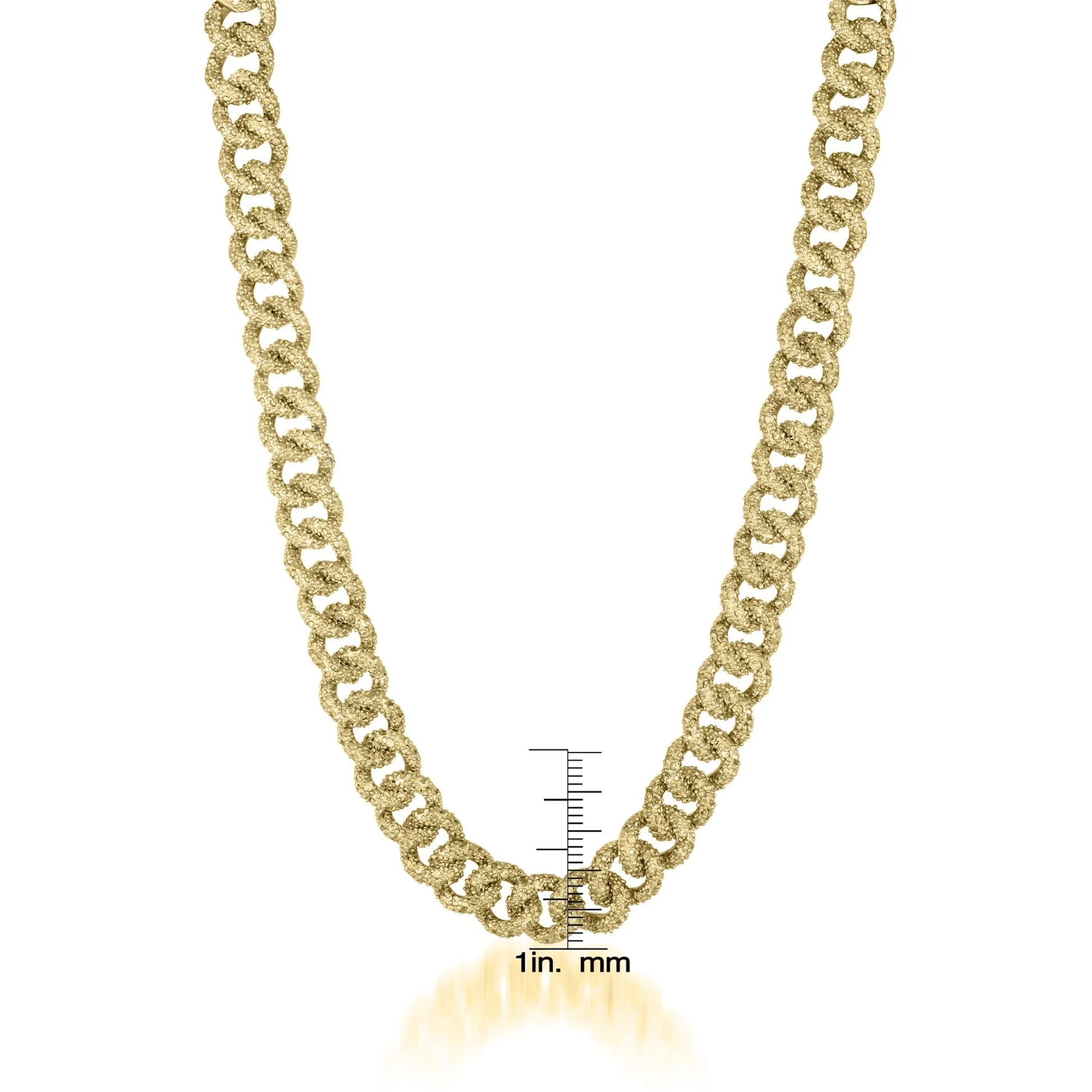 Collette Z Gold Overlay Thick Chain Necklace - 16" chain
