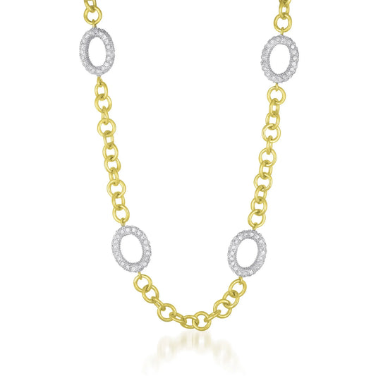 Sterling Silver Mini Clear Cubic Zirconia Necklace- this necklace will shine and dazzle