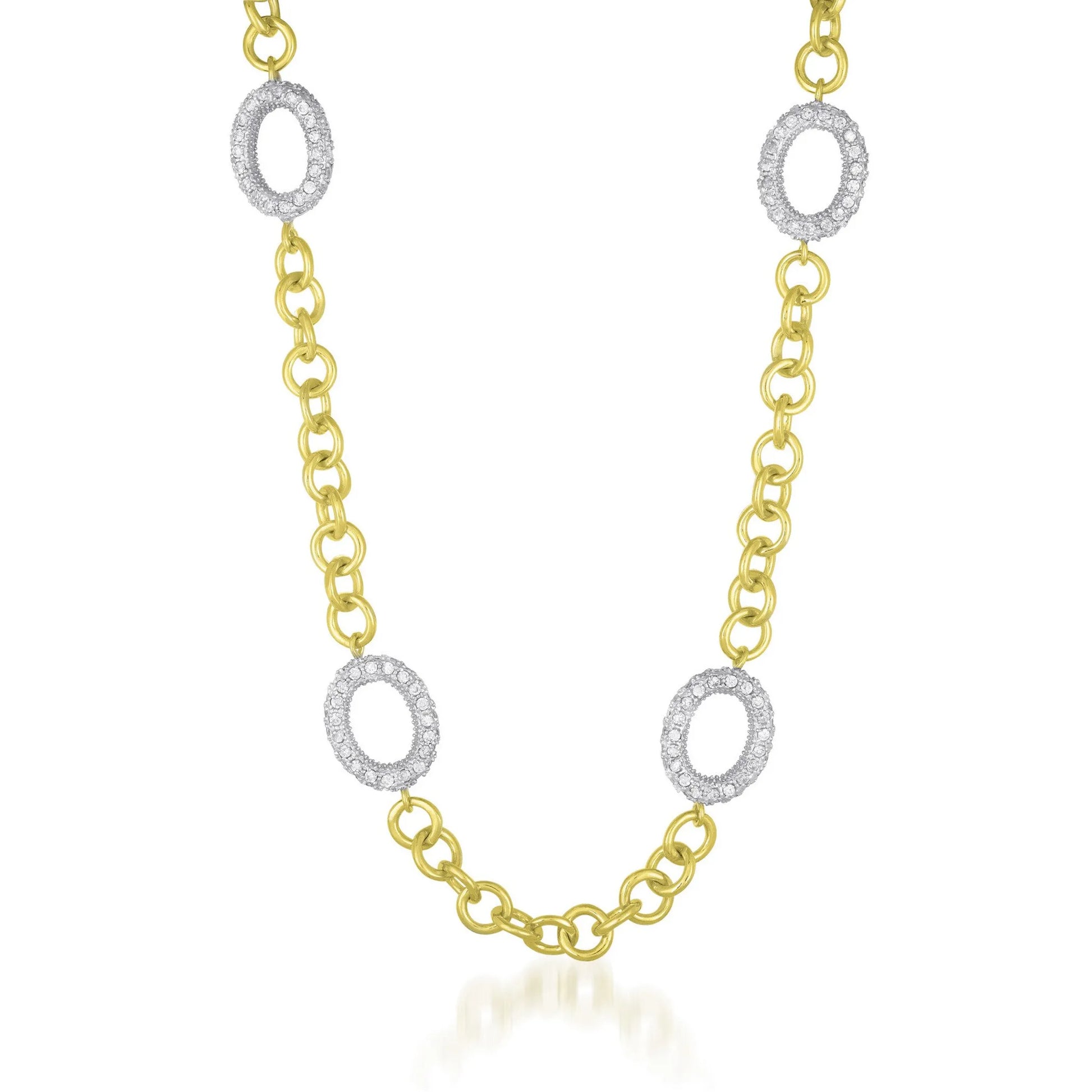 Sterling Silver Mini Clear Cubic Zirconia Necklace