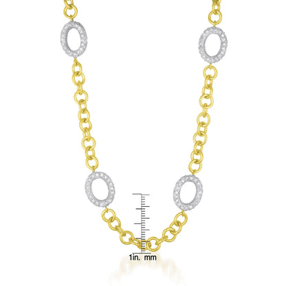 Sterling Silver Mini Clear Cubic Zirconia Necklace dimensions