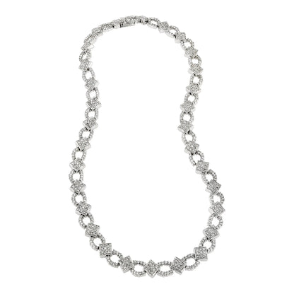 Collette Z Sterling Silver Cubic Zirconia Chain Link Necklace - 16" chain