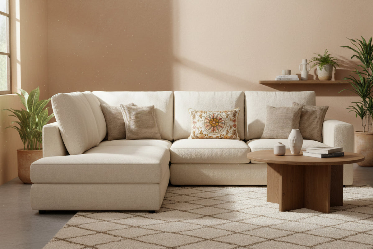 Parkland Collection Maggie Accent Beige Pillow Cover With Poly Insert