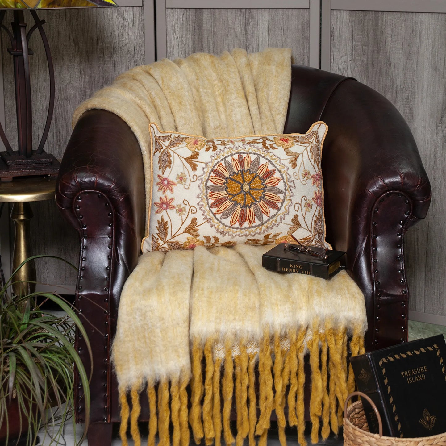 Parkland Collection Maggie Accent Beige Pillow Cover With Poly Insert