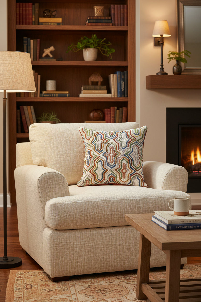 Parkland Collection Chava Transitional Multicolor Pillow Cover With Poly Insert