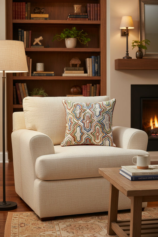 Parkland Collection Chava Transitional Multicolor Pillow Cover With Poly Insert