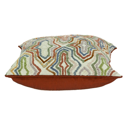Parkland Collection Chava Transitional Multicolor Pillow Cover With Poly Insert