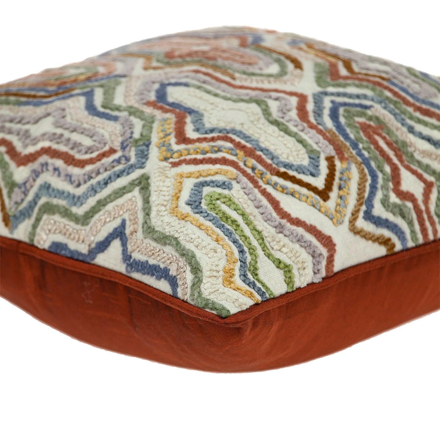 Parkland Collection Chava Transitional Multicolor Pillow Cover With Poly Insert