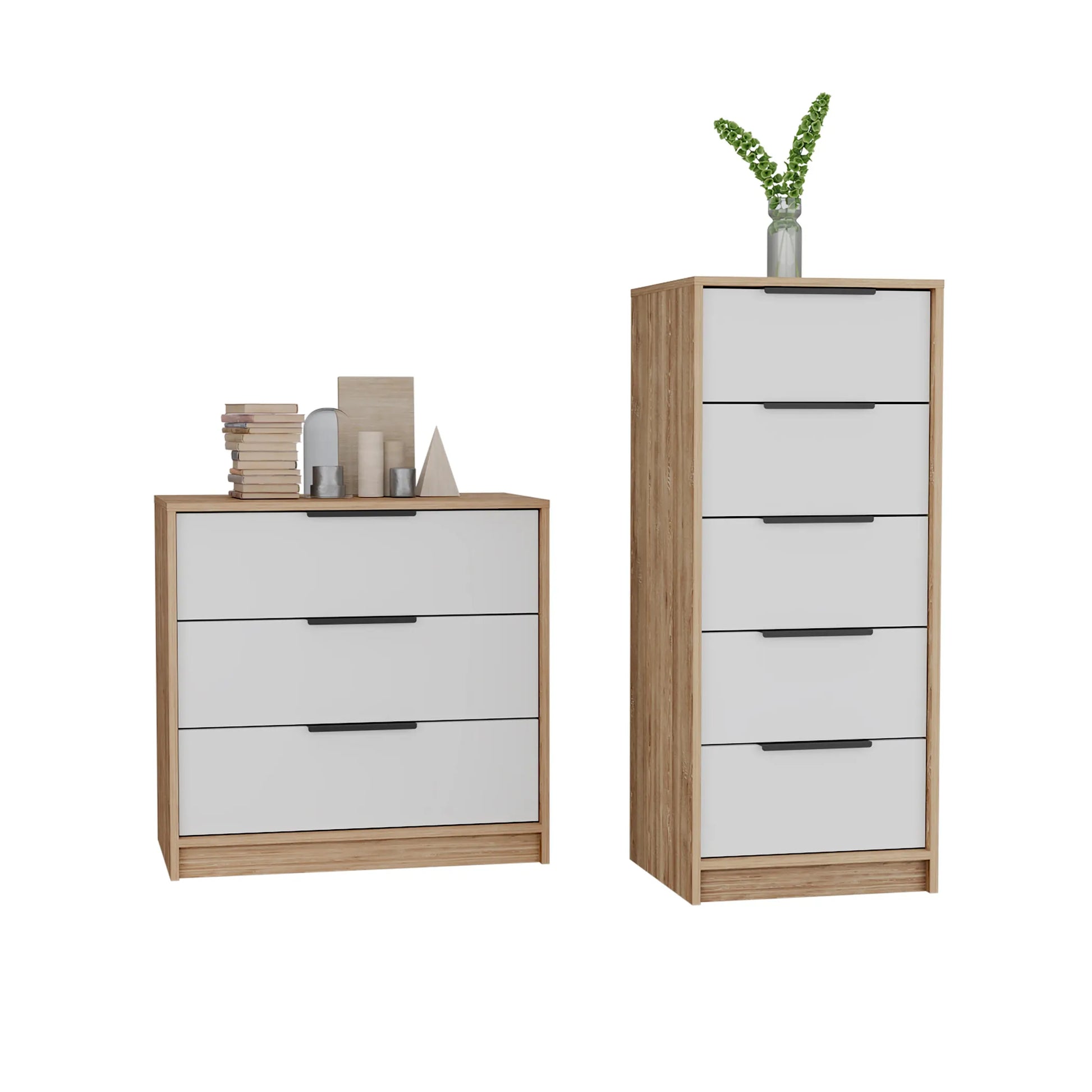Aniston 2-piece bedroom set, white / pine