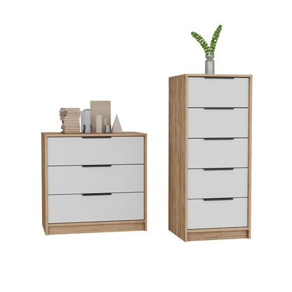 Aniston 2-piece bedroom set, white / pine
