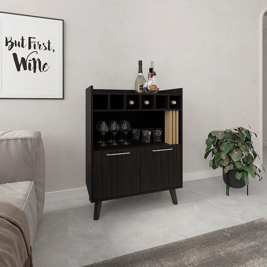 Bar Cabinet with Six Bottle Cubbies, Vance 40" High