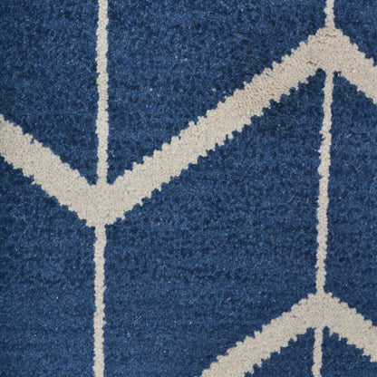 Rugsotic Carpets Hand Knotted Wool 2'6''x10' Runner Area Rug Geometric