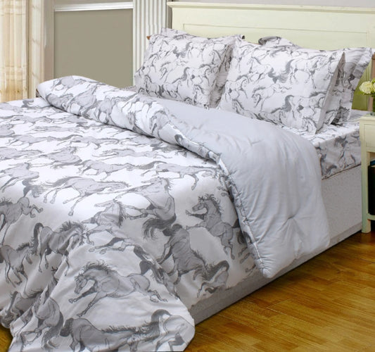Elegant Horse Comforter Set - AWST Int'l, "Lila" Design