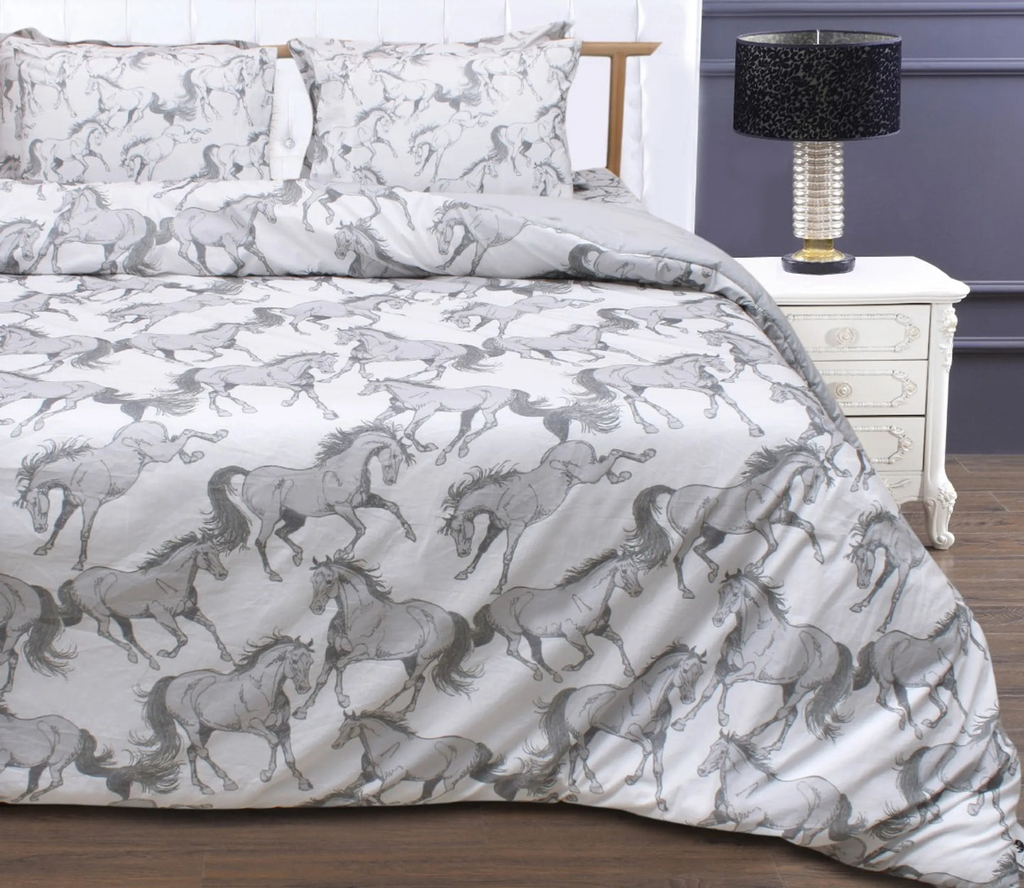 Elegant Horse Comforter Set - AWST Int'l, "Lila" Design
