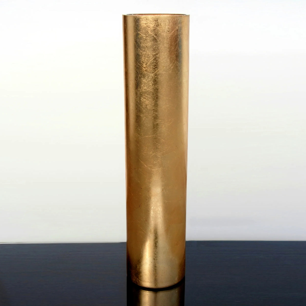 GILT Gilded Glass 26" Floor Vase