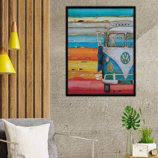 VW Bus Art Print - Color: Multi | Pack Of: 1