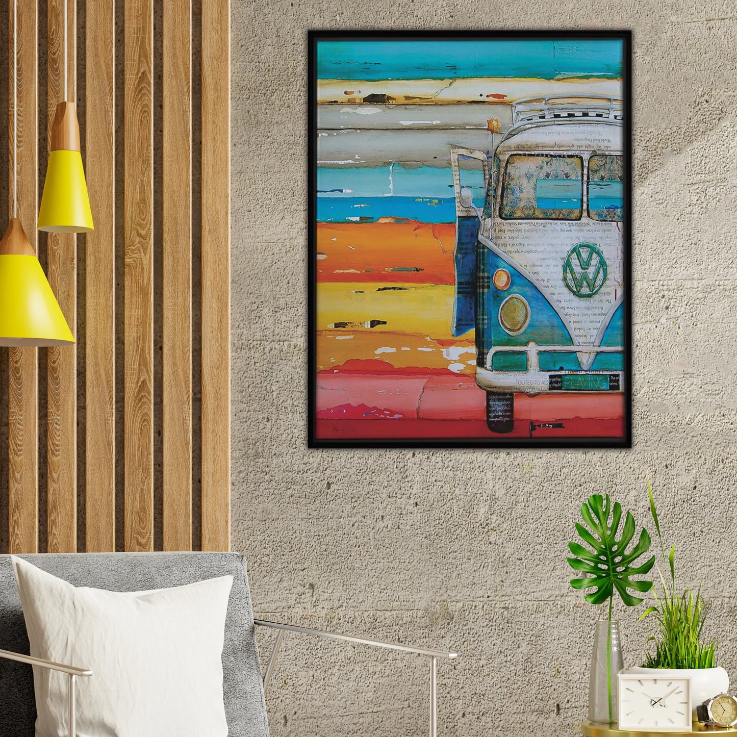 VW Bus Art Print - Color: Multi | Pack Of: 1