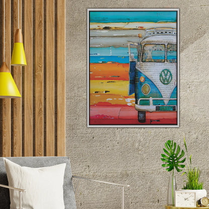 VW Bus Art Print - Color: Multi | Pack Of: 1