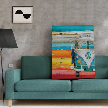 VW Bus Art Print - Color: Multi | Pack Of: 1