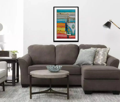 VW Bus Art Print - Color: Multi | Pack Of: 1