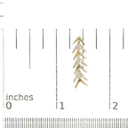 18K Yellow Gold Plated .925 Sterling Silver 1/5 Cttw Diamond Chevron Arrow Stud Earrings