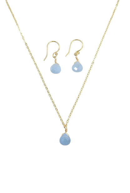 The Bailey Set in Aquamarine and Vermeil bring this serene, watery glow to life
