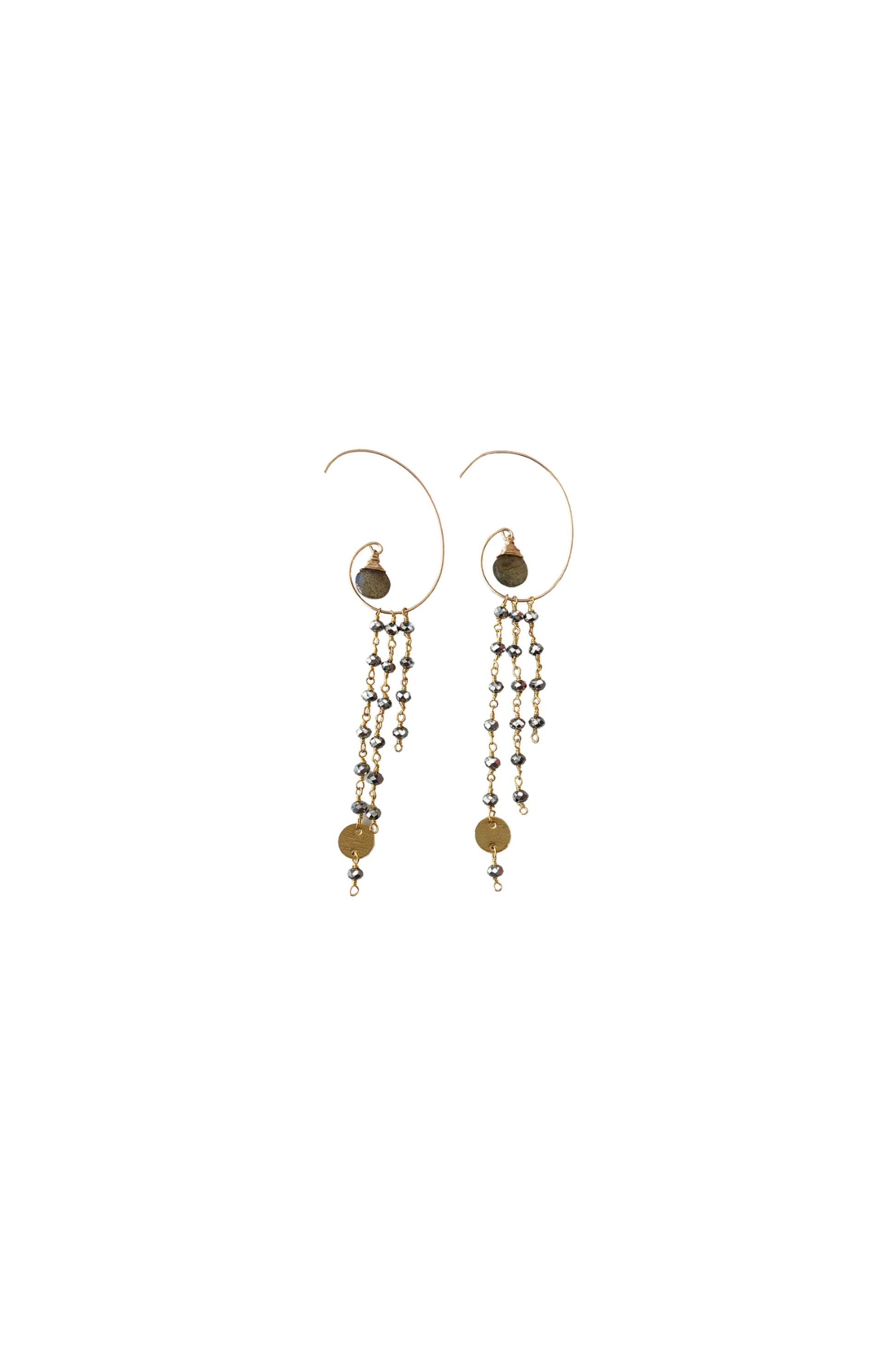 Jessica Hoop Earring in Chalcedony - Hypoallergenic